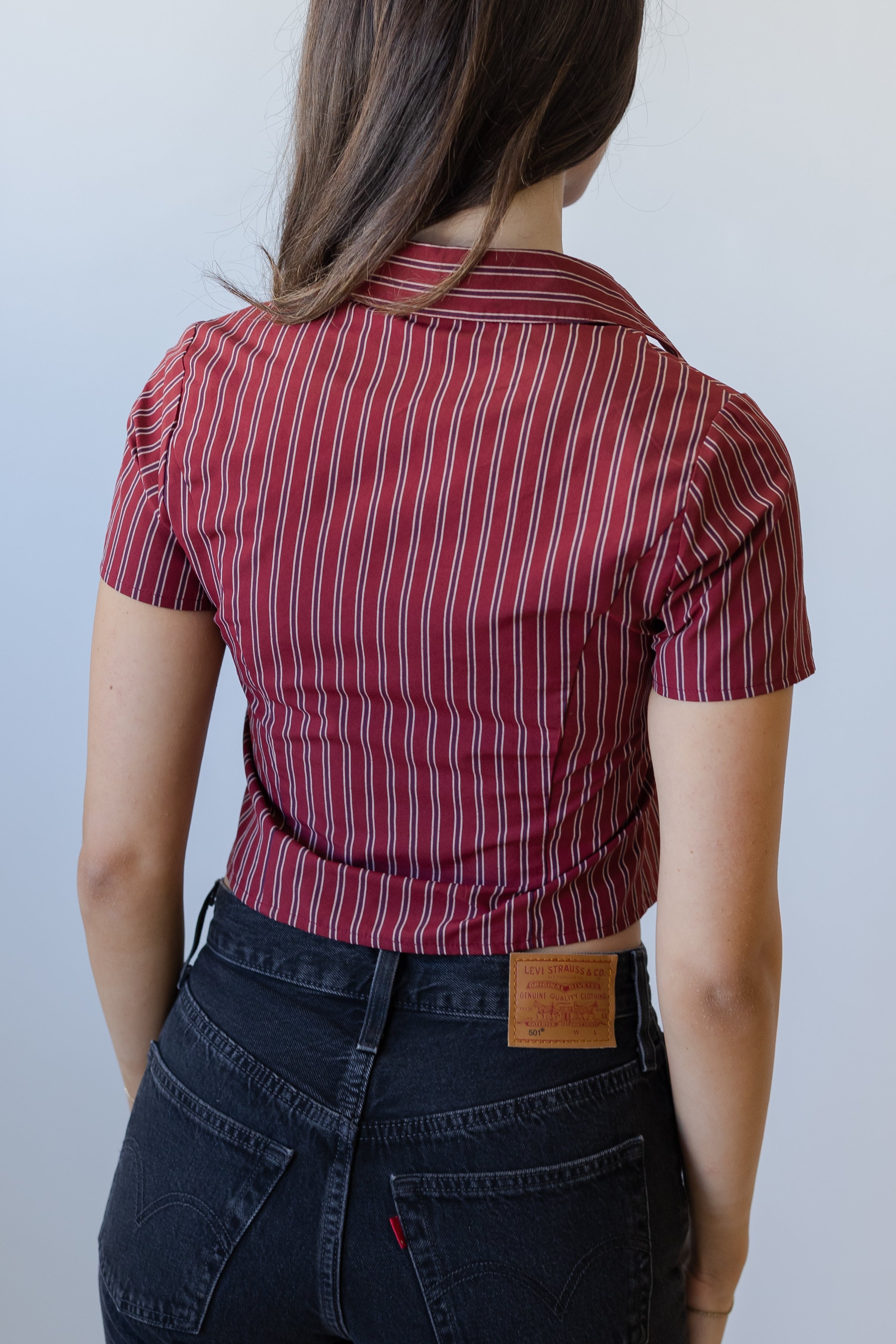 Striped Button Up Top