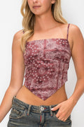 Bandana Tie Back Cami Top