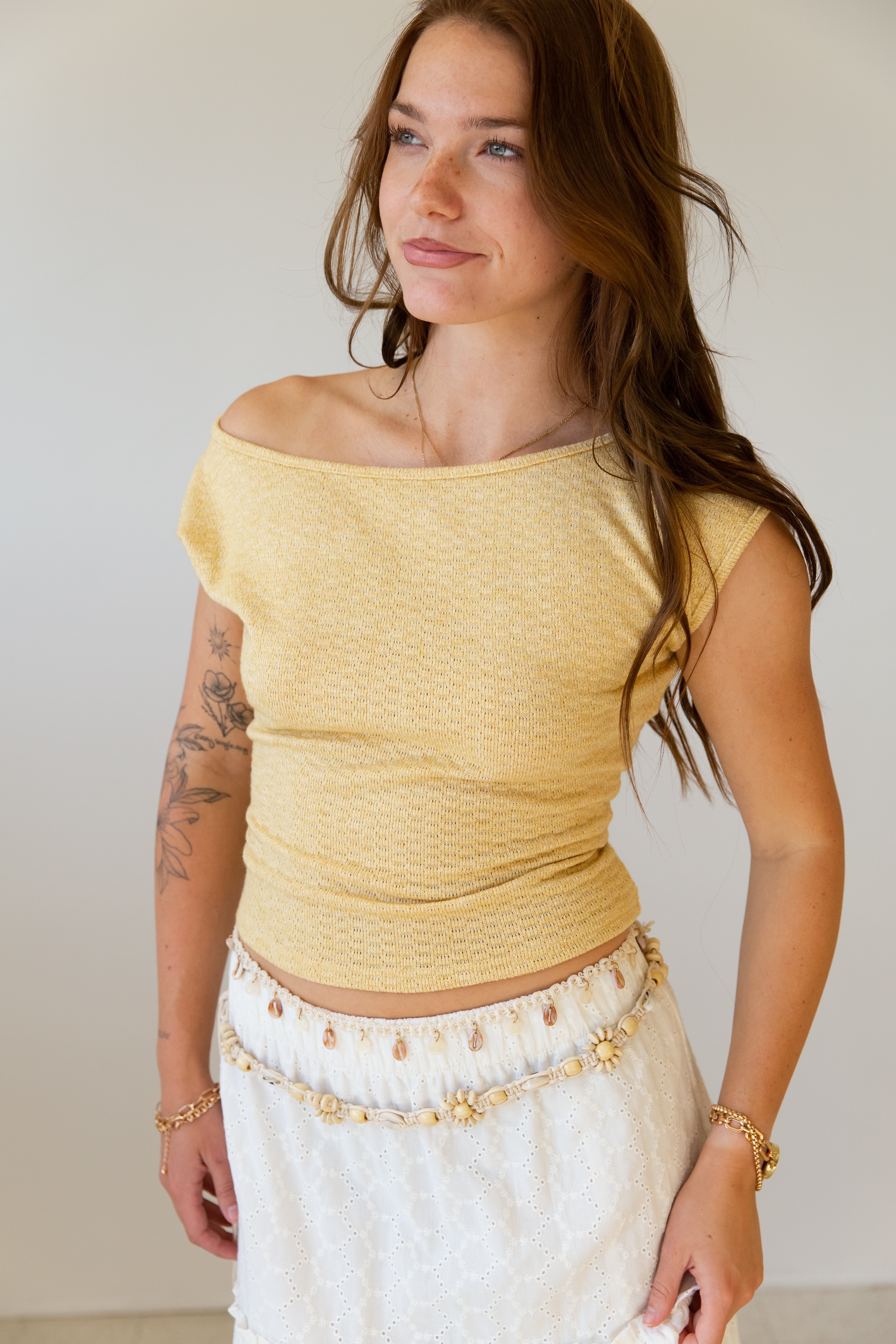 Everyday Knit Cap Sleeve Top