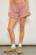 Gingham Ruffle Shorts