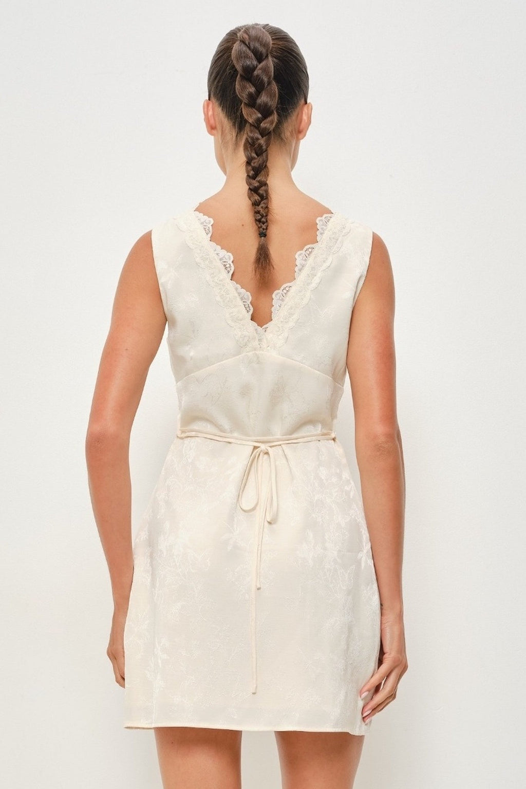 Lace Trim Mini Dress
