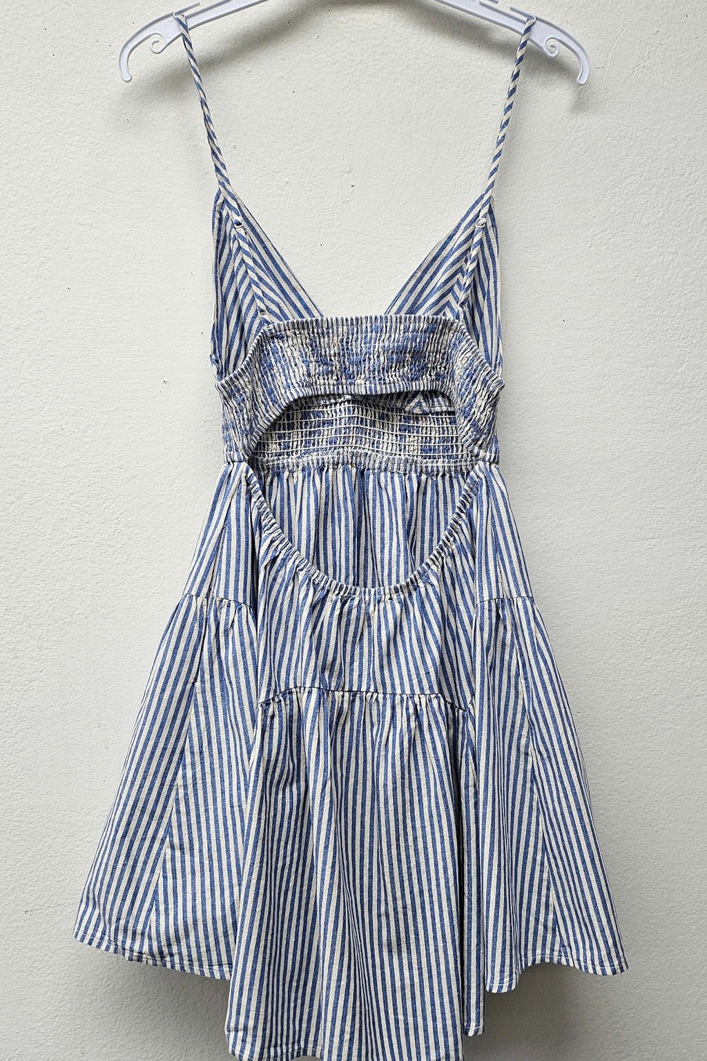 Stripe Smocked Mini Dress