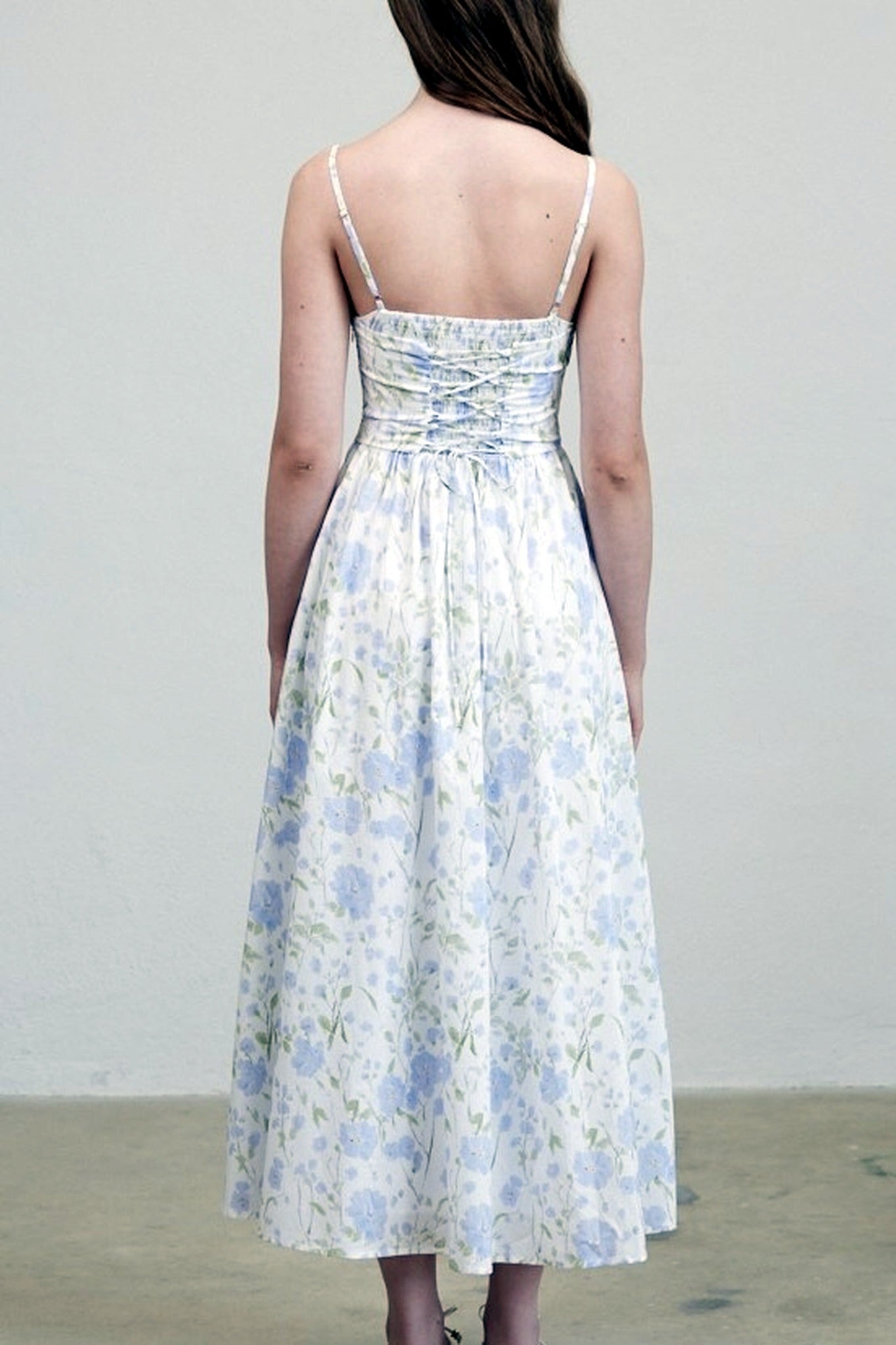Floral Corset Midi Dress