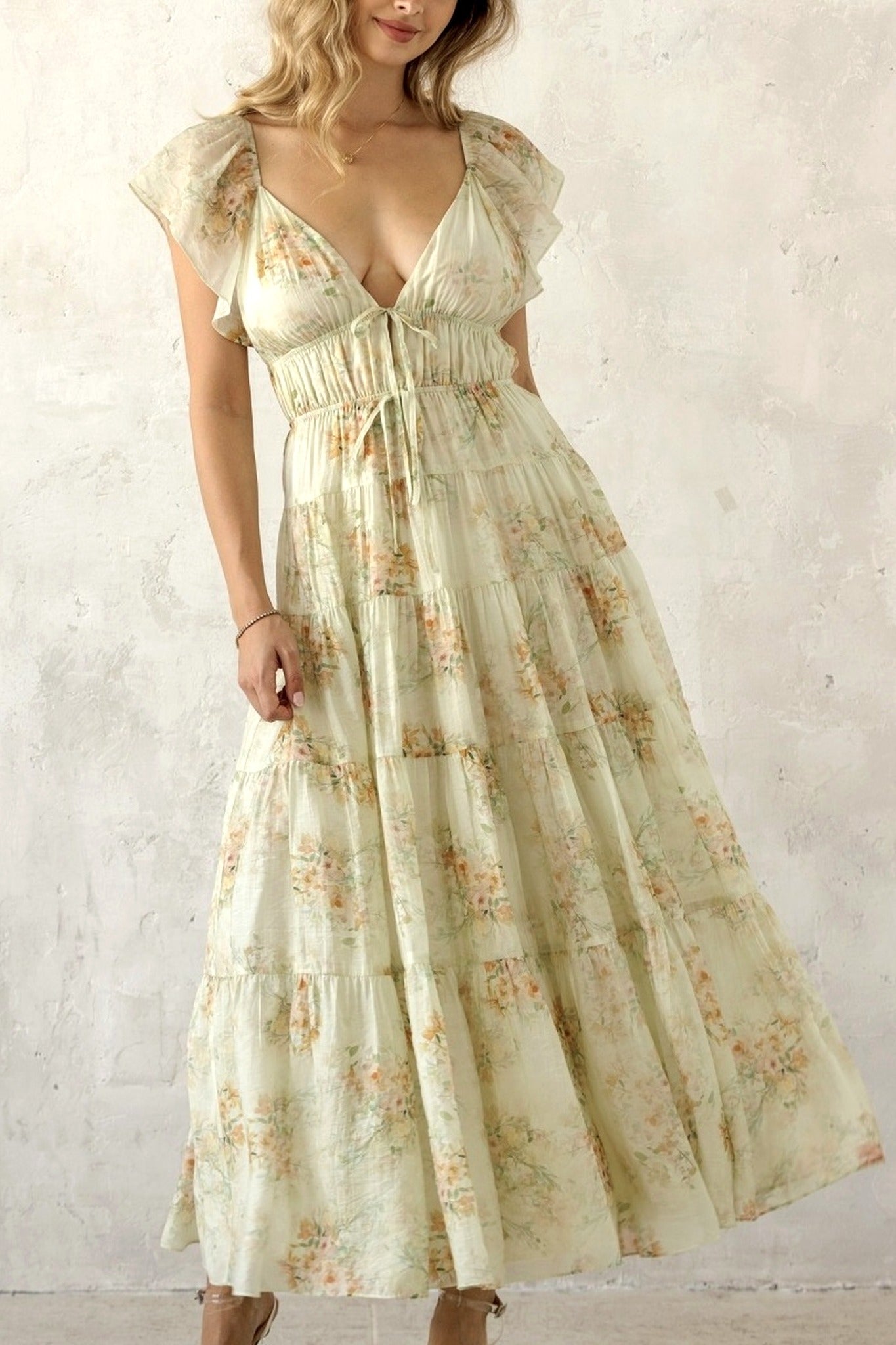 Floral Tiered Maxi Dress