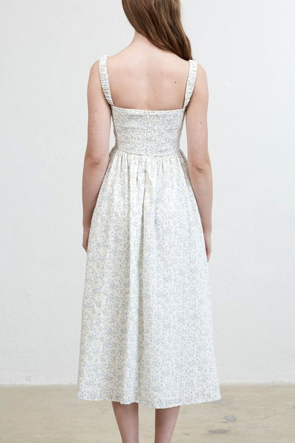 Floral Smocked Midi Dress