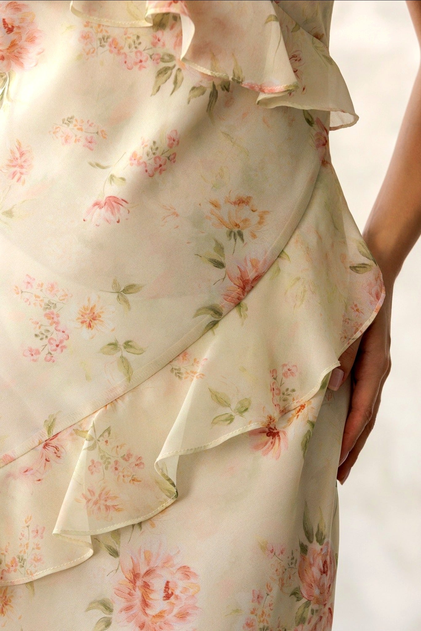 Floral Asymmetrical Midi Dress